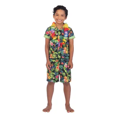Svart Hawaiiset Barn Maskeraddräkt - Small