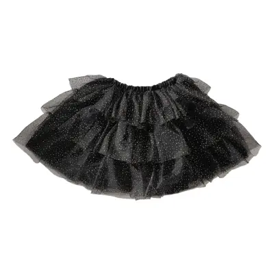 Svart Tyllkjol med Guldstänk för Barn - Small