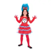 Thing One&Two Klänning Barn Maskeraddräkt - Large