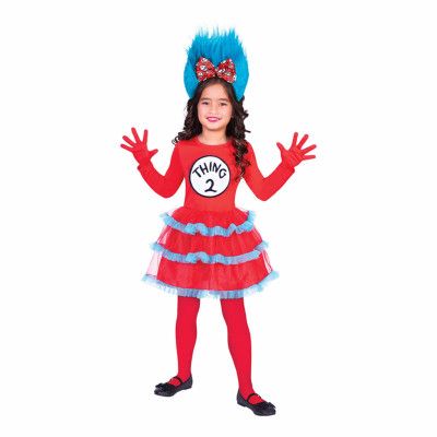 Thing One&Two Klänning Barn Maskeraddräkt - X-Large