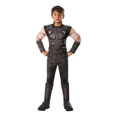 Thor med Muskler Barn Maskeraddräkt - Small
