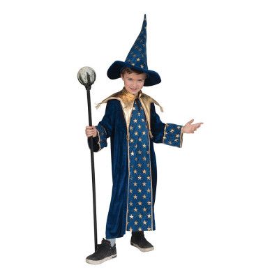 Trollkarl Barn Blå Maskeraddräkt - Large