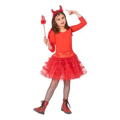 Tyllkjol Barn Glitterröd - One Size