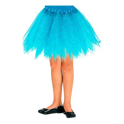 Tyllkjol Barn Glittrande Blå - One size