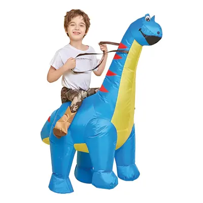 Uppblåsbar Ridande Dinosaurie Barn Maskeraddräkt - One size
