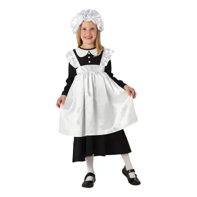 Viktorianskt Hembiträde Barn Maskeraddräkt - Small
