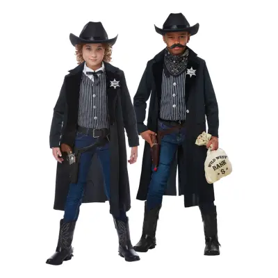 Vilda Västern Sheriff Barn Maskeraddräkt - Small