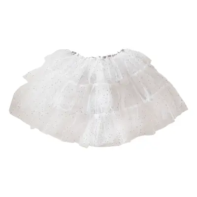 Vit Tyllkjol med Silverstänk för Barn - Medium