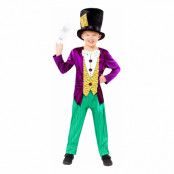 Willy Wonka Jumpsuit Barn Maskeraddräkt - Small