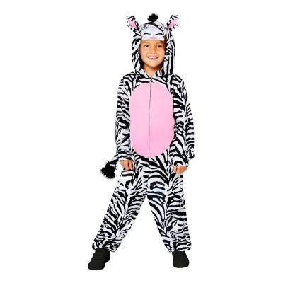 Zebra Onesie Barn Maskeraddräkt - Medium
