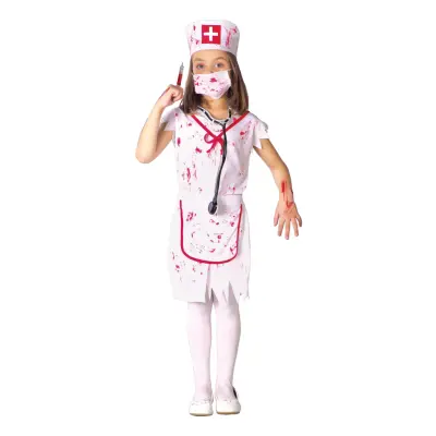 Zombie Sjuksköterska Barn Maskeraddräkt - 10-12 år