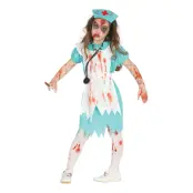 Zombiesköterska Barn Maskeraddräkt - Large