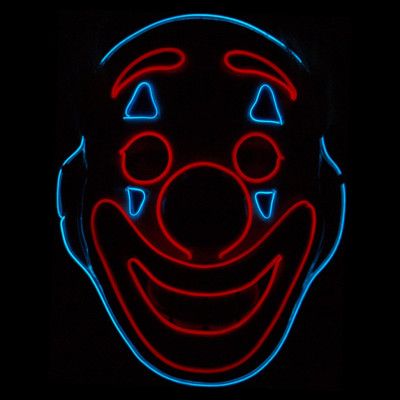 El Wire Joker Aveq LED Mask - One size