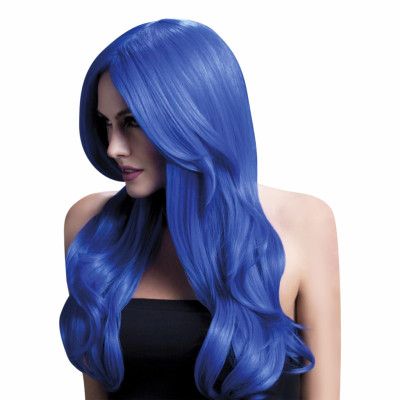 Khloe Peruk Neon Blå - One size