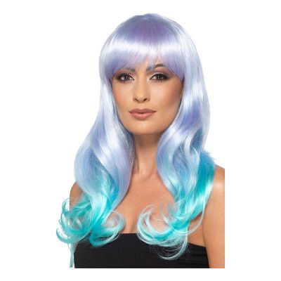 Lång Vågig Pastellfärgad Peruk - One size