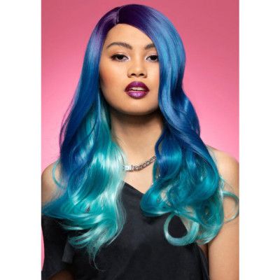Mermaid™ Queen Bitch™ Peruk Blå