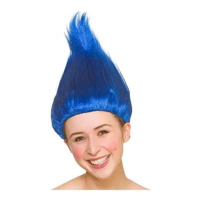 Penntroll Blå Peruk - One size