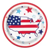Papperstallrikar USA - 8-pack