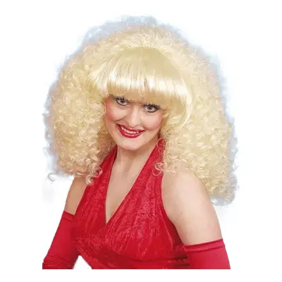 80-tals Blond Peruk med Lockar - One size