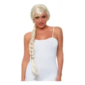Blond Deluxe Peruk med Lång Fläta - One size
