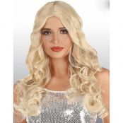 Blond Deluxeperuk med Lockar och Naturligt Utseende