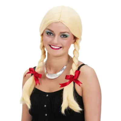 Blond Peruk med Flätor - One size