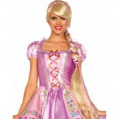 DeLux Rapunzel Inspirerad Blond Peruk 1 Meter