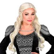 Drakdrottning Blond Lång Peruk - One size