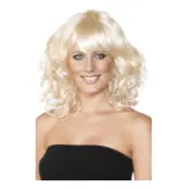Foxy Blond Lockig Peruk - One size