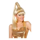 Gini Blond Peruk med Tofs - One size