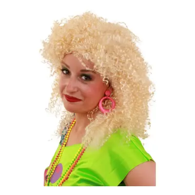 Krullig 80-tals Peruk Blond - One size