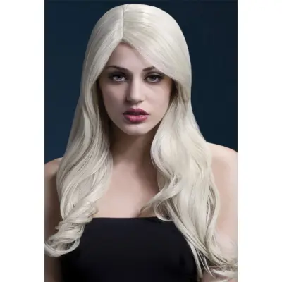 Nicole Peruk Mjuka Lockar Blond 66cm