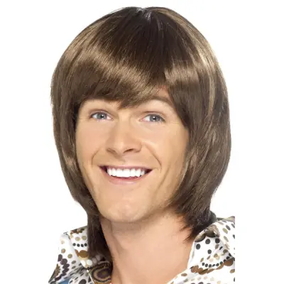 70-tals Popstjärna Peruk Brun