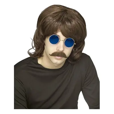 70-tals Shag Brun Peruk - One size