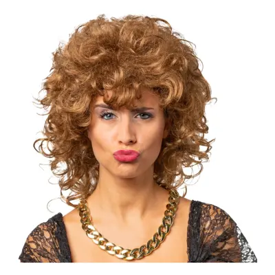 80-tals Brun Peruk Trasslig