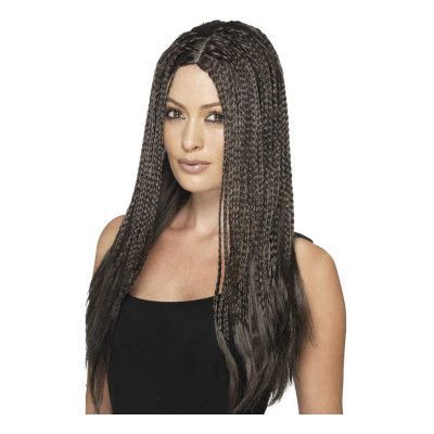 90-tals Flätad Brun Peruk - One size