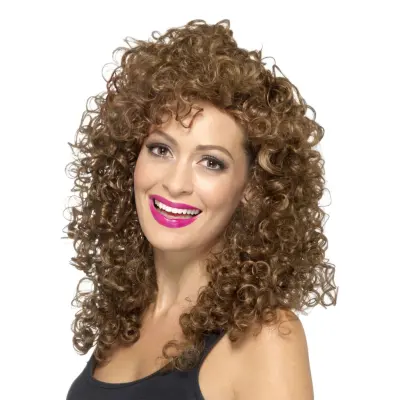 Boogie Babe Brun Peruk - One size