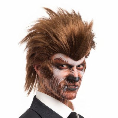 Brun Varulv Peruk - One size