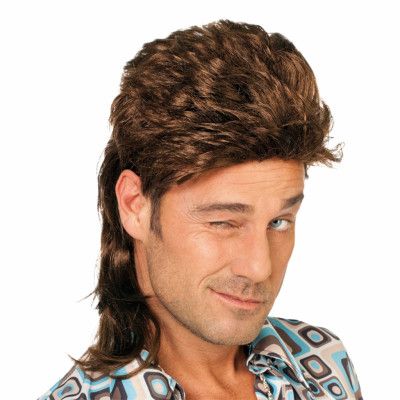 Johnny De Luxe Brun Peruk - One size