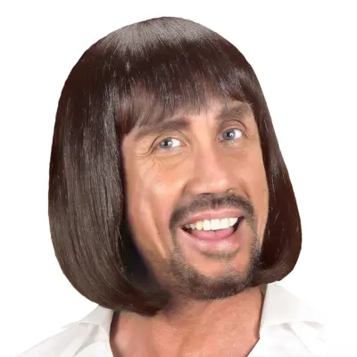 Medeltida Man Brun Peruk - One size