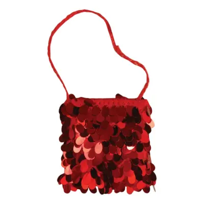 Röd Paljett Handväska