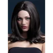 Sophia Peruk Mörkbrun 43cm