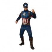 Captain America Deluxe Maskeraddräkt - X-Large