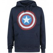 Captain America Luvtröja - Shield Logo - M XXL - för Herr - marinblå