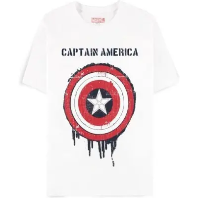 Captain America - Marvel T-shirt - Brave New World - Shield - M XXL - för Herr - vit