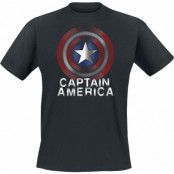 Captain America - Marvel T-shirt - Captain America - Flash Logo - S XL - för Herr - svart