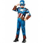 Licensierad Captain America Maskeraddräkt med Muskler (Barn)