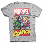Marvel Comics Heroes T-Shirt Grå