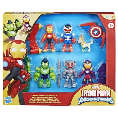 Marvel Iron Man Awesome Friends Armored-Up Avengers Pack - Iron Man And His Awesome Frien -  Leksaksaffären
