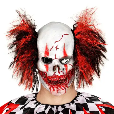 Blodig Clownmask med Hår - One size